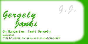 gergely janki business card